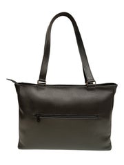 Iso nahkalaukku kahdella olkahihnalla, musta - Made in Finland