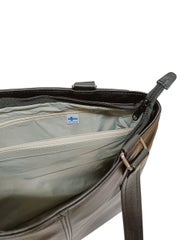 Nahkalaukku olkahihnoilla, A4 koko, musta - Made in Finland