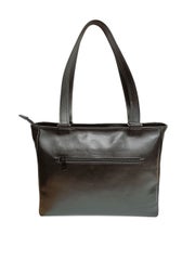 Nahkalaukku olkahihnoilla, A4 koko, musta - Made in Finland