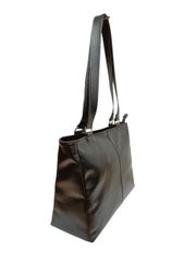 Nahkalaukku olkahihnoilla, A4 koko, musta - Made in Finland