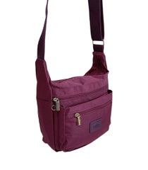 Kankainen olkalaukku, Nabo 1719, tumma lila