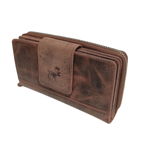 Iso Nabo lompakko antiikkinahasta, RFID-suojattu