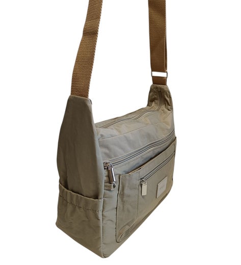 Kankainen olkalaukku, Nabo 1657, beige